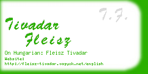 tivadar fleisz business card